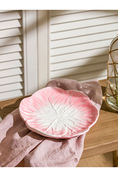 LC Waikiki LCW HOME MA BELLA Πιάτο παρουσίασης από πορσελάνη με ροζ σχέδιο 20...