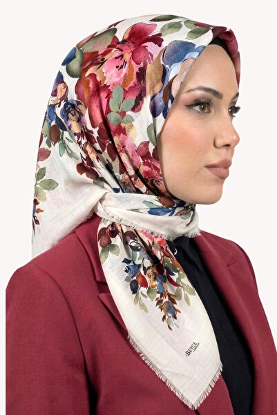 hadiora Women's Mink Floral Flared Scarf 6504