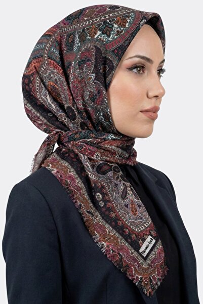 hadiora Şal Desenli Flamlı Eşarp 6514