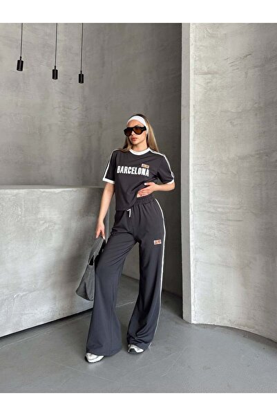 VESS MODA Σετ αθλητικής φόρμας με στάμπα Βαρκελώνης