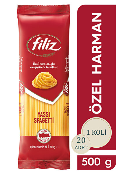 FİLİZ Yassı Spagetti Makarna 500 Gr - 20 Adet - Koli