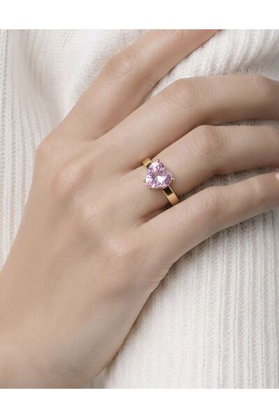 Monalisa Home Single Stone Adjustable Zircon Stone Ring