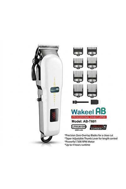 Primo Plus Wakeel AB Professional Cordless Hair Clipper, Model AB-T601 - Heav...