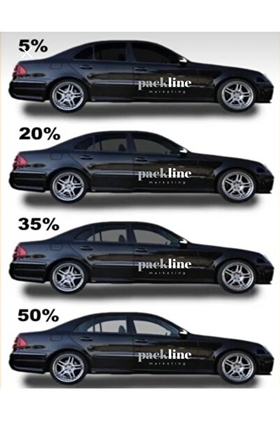 Packline Marketing %05 Koyu Ton Siyah Cam Filmi Ev - Araba - Balkon - Ofis 50cm x 1metre