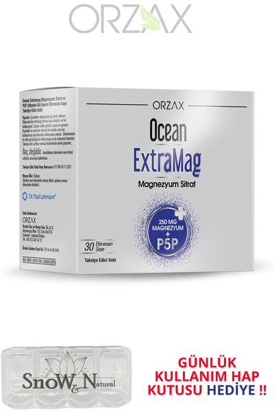 Ocean ExtraMag Magnezyum Sitrat 30 Saşe+ Hap Kutusu HEDİYE