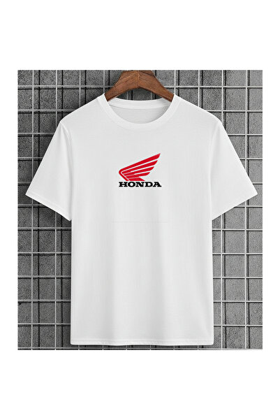 MODEL Honda logo Baskılı t-shirt