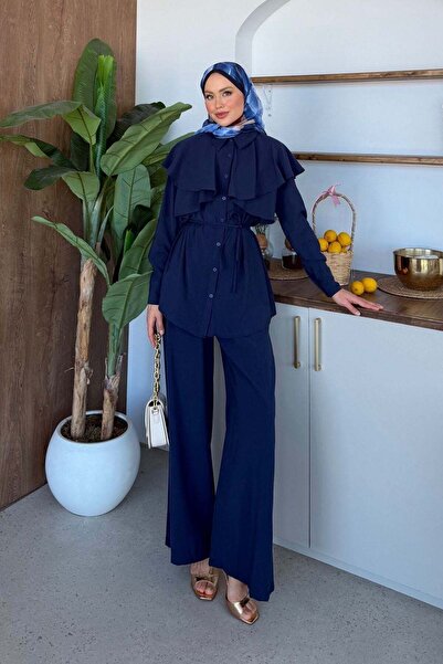 Hazamoda Σετ Ορκίντεϊ Φρέρλεϊ Μοντάλ σε Ναυτικό Μπλε