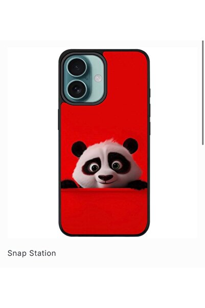 SNAPSTATIONRO Προστατευτική θήκη, MagSafe, iPhone 16 - Cute_Panda_Red