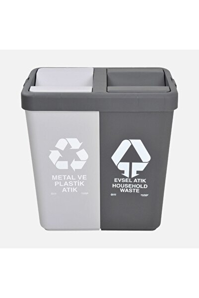 Empressco Geri Dönüşüm Metal Plastik Evsel Atık Çöp Kovası 80Lt-MPE416