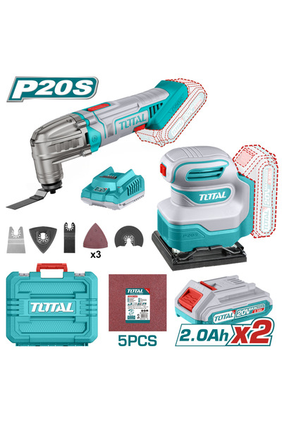 TOTAL LI-ION AKÜLÜ SET – TMLI2022 ÇOK AMAÇLI KESİCİ & TSHSLI2014 TİTREŞİMLİ Z...