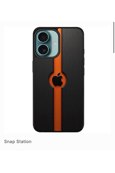 SNAPSTATIONRO Προστατευτική θήκη, MagSafe, iPhone 16 PLUS - Apple_Logo_Orange...