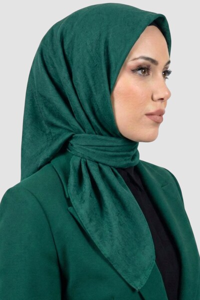 hadiora وشاح نسائي أخضر فاخر من الخيزران