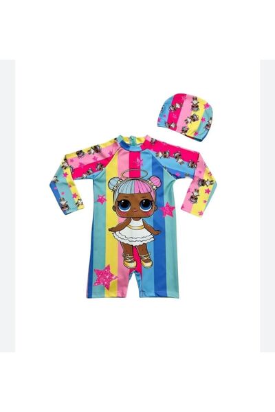 mikam Μακρυμάνικο αντηλιακό μαγιό με φερμουάρ και κορδόνια για κορίτσια