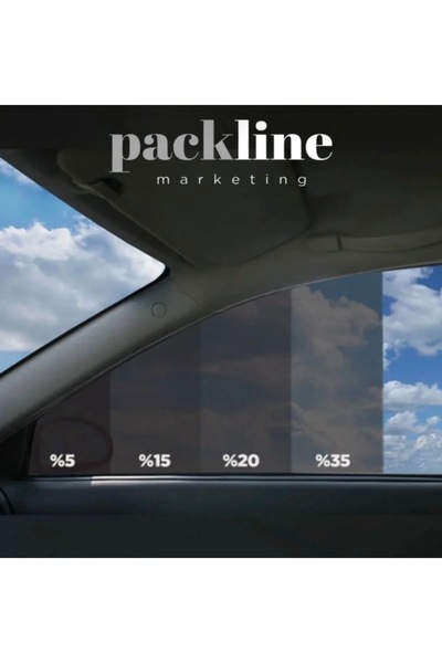 Packline Marketing %05 Koyu Ton Siyah Cam Filmi Ev - Araba - Balkon - Ofis 50cm x 1metre
