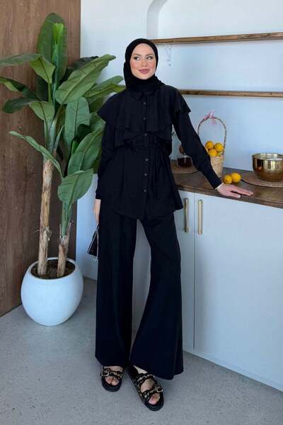 Hazamoda Σετ Ορκίντεϊ Φρέρλεϊ Μοντάλ Μαύρο