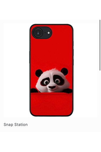 SNAPSTATIONRO Προστατευτική θήκη, MagSafe, iPhone 16E - Cute_Panda_Red