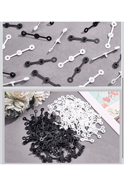 Luluyen Negru 100 buc. Clipuri de blocare din plastic 67 mm Etichetă de secur...