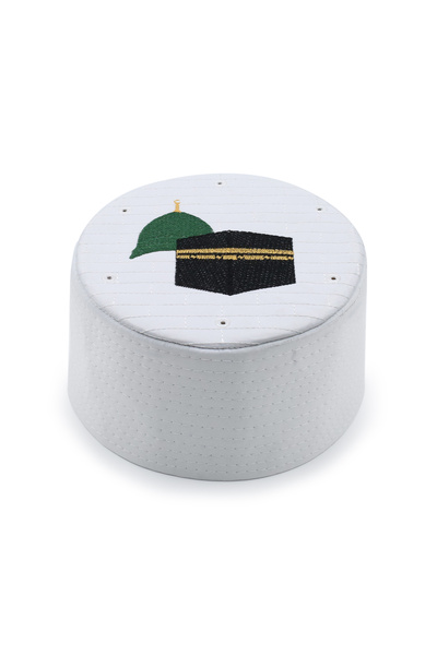 Sarıkhane Hajj Umrah Kalıp Sarık Coffin - White - Felt