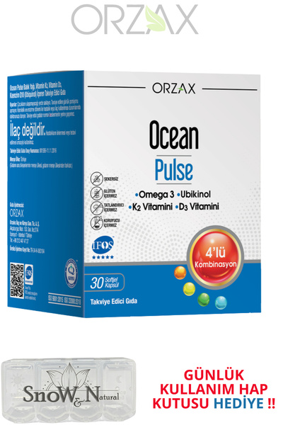 Ocean Pulse 30 Softjel Kapsül + Hap Kutusu HEDİYE
