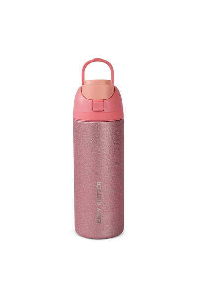 Eazy Kids Glitter Stainless Steel Water Bottle 720ml – Double Wall Insulated,...