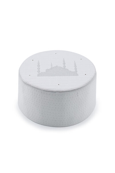 Sarıkhane Cami Kalıp Sarık Takkesi - White - Felt