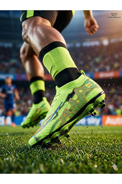 Liarca Pro-X Profesyonel Futbol Ayakkabısı Halısaha Çim Saha Çoraplı Çocuk Kr...