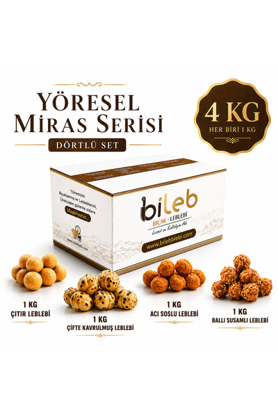 bileb serinhisar bi leblebi'de bana Yöresel Miras Serisi 4’lü Leblebi Seti 4 KG