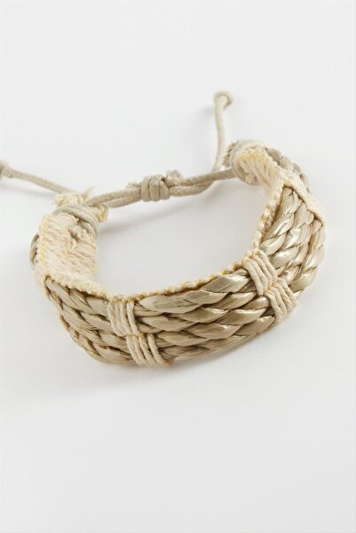 ZERO LAND Sptmgldi Braided Vinlex Leather (142550) Bracelet - Brown