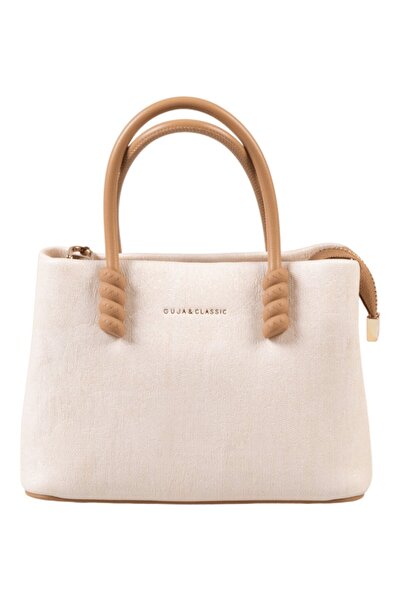 Guja Μπεζ γυναικεία τσάντα ώμου C1108