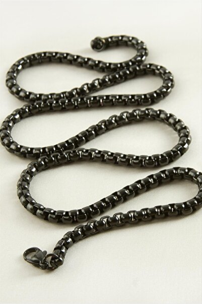 ZERO LAND Sptmgldi Square Chain Steel Necklace (142255) 45 Cm-Black