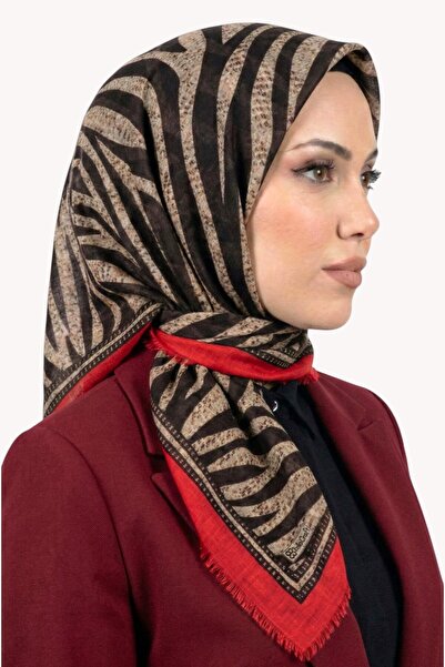 hadiora Women's Leopard Patterned Flared Scarf