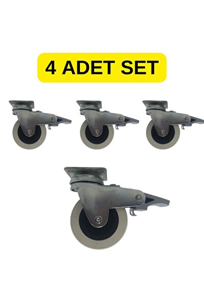 Hts 50x20 Frenli Mobilya Tekerlek - Tablalı, Dayanıklı ve Pratik