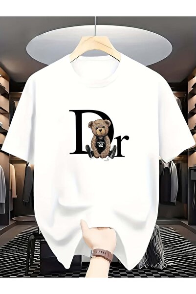 MUZİ Men's Printed Round Neck Short Sleeve T-Shirt, Loose Fit, Lightweight Br...