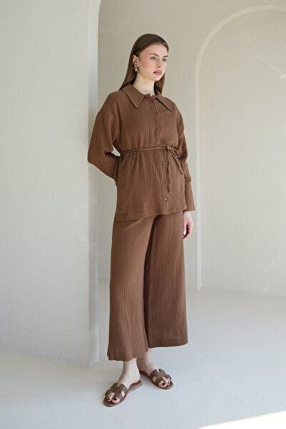 Melike Tatar Σετ πουκάμισο μουσελίνας 32-2821