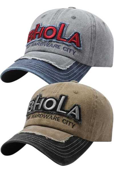 Mood Agenda Unisex Vintage Bhola Embroidered Adjustable Baseball Cap Hat Set ...