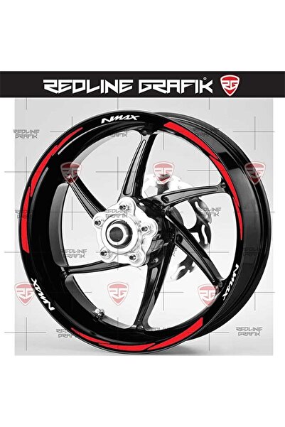 Redline Grafik Nmax Yazılı Kırmızı Jant Şerit