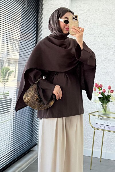 MELEK ARAZ Γυναικείο τουνίκ με λεπτομέρεια από ύφασμα υψηλής ποιότητας – Ανοι...