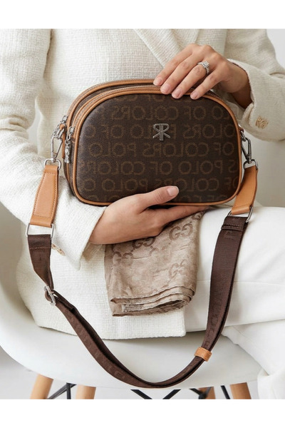 Çanta Trend Γυναικεία τσάντα μονόγραμμα μεσαίου μεγέθους 5 θέσεων Polo Of Colors