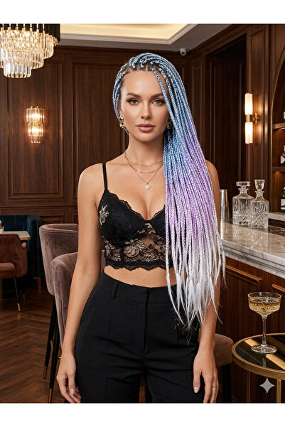 REMY HAİR VİP KALİTE Simli Afrika Örgüsü 100GR. 165cm