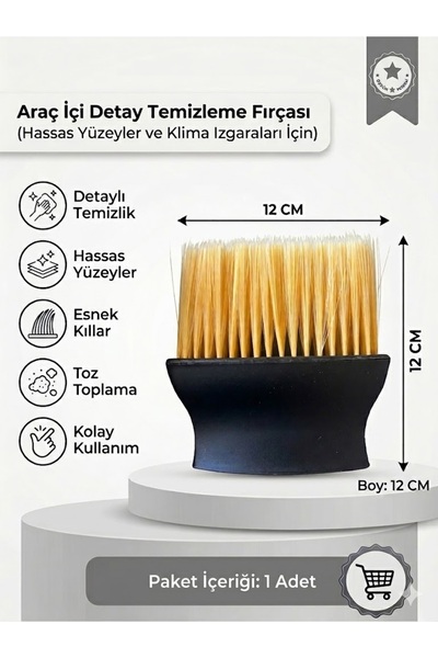 cardarb Premium Araç İçi Detay Temizleme Fırçası - Hassas Yüzey ve Klima Izga...