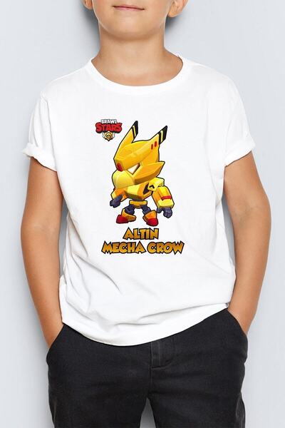 Morinna Παιδικό μπλουζάκι Brawl Stars Golden Mecha Crow με στάμπα Mr-6