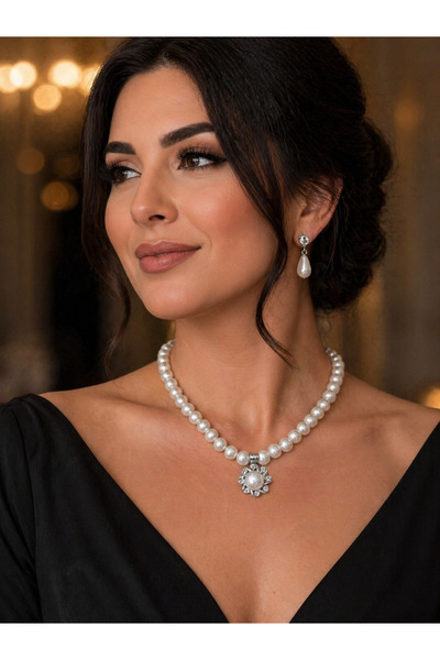 Luma Decor Şık İnci kolye set