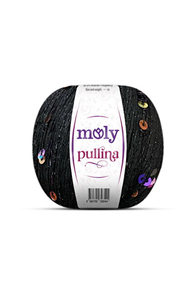 Moly Pullina Simli Pullu Örgü İpi 50 gr 145 metre 1 Adet color:02
