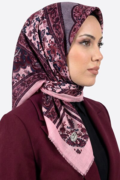 hadiora شال نسائي منقوش بتصميم فلامي