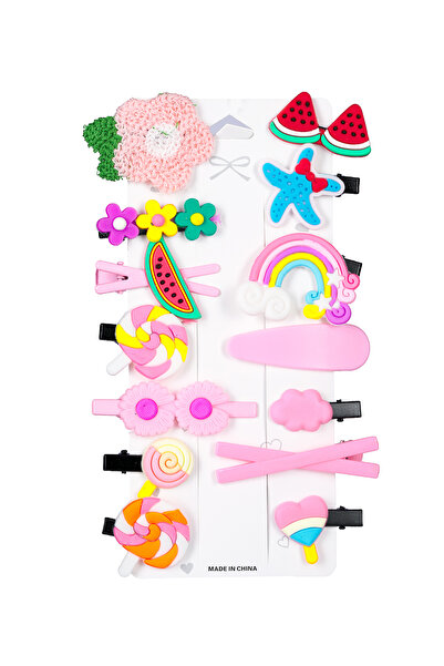 Babyqlo Girls Multicolor Hair Clips 14 Pack Set