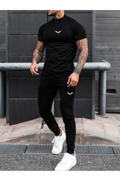 PAVRO Unisex Oversize Σετ Φόρμας με Μικτό Σχέδιο και Στάμπα, Άνετο Σετ Φόρμας...