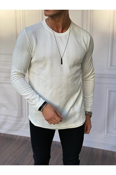 MODEFENDİ Pulover din bumbac cu model tricotat