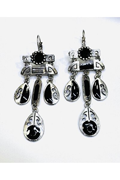 turkuazbijoux Küpe-otantik sallamalı -damla model-gotik tarzı