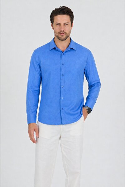 Richarlison Men's Baby Blue Slim Fit Shirt