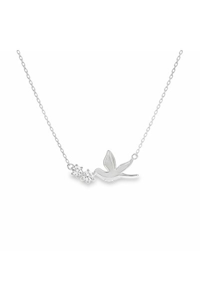 Bijuteria SORELLY Ασημένιο κολιέ με μικρό πουλί